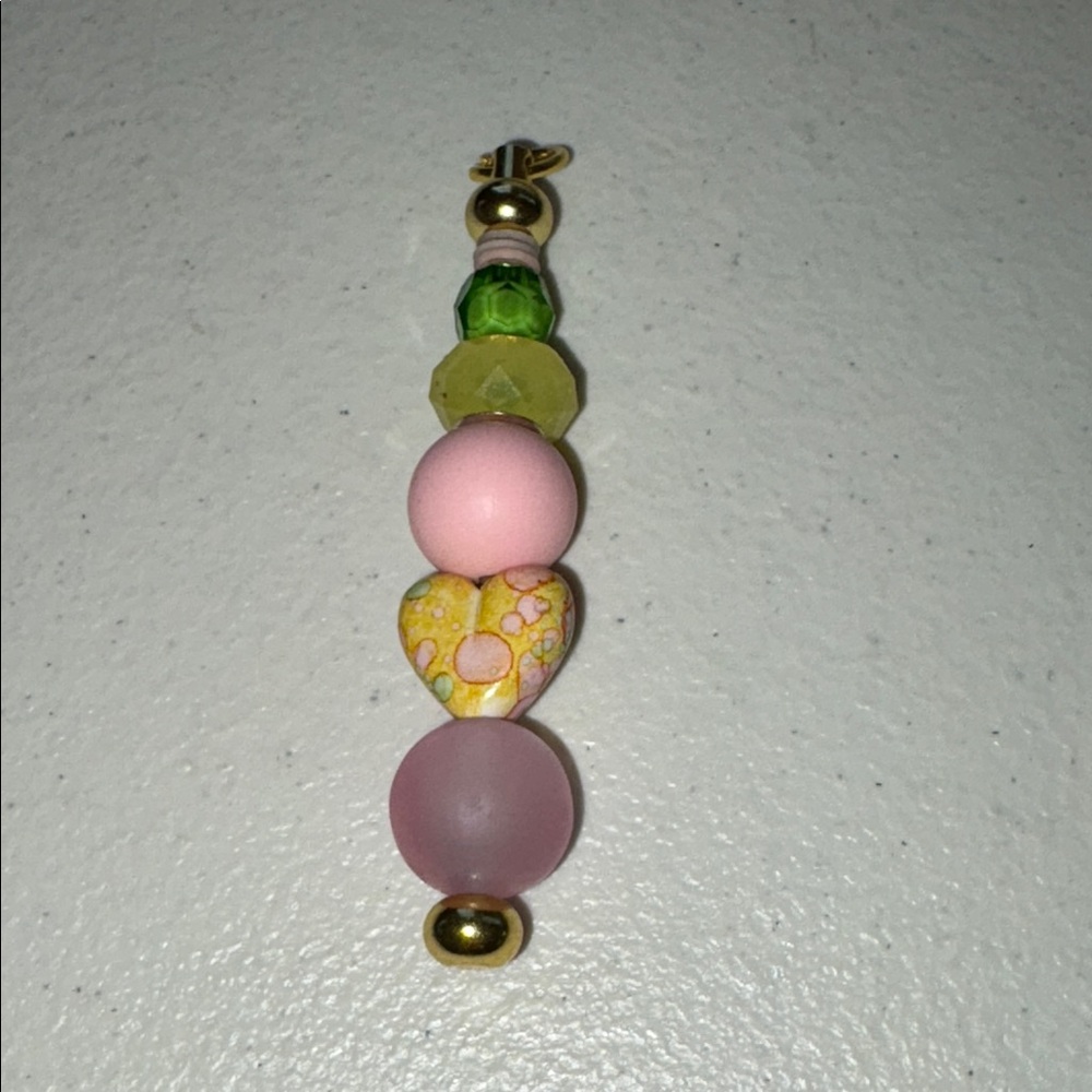 Colorful Beaded Pendant Charm by Sassy Charmer